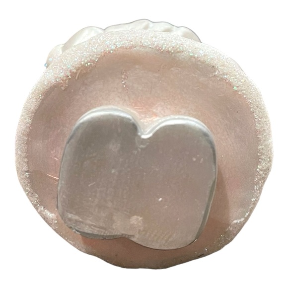 Vintage Pottery Barn Mercury Glass Santa Ornament Pink & White 5"H #D537Q - Picture 9 of 9